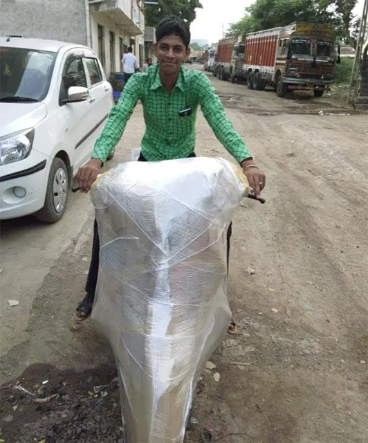 Professional bike packing and loading onto a safe carrier vehicle in Panchkula
